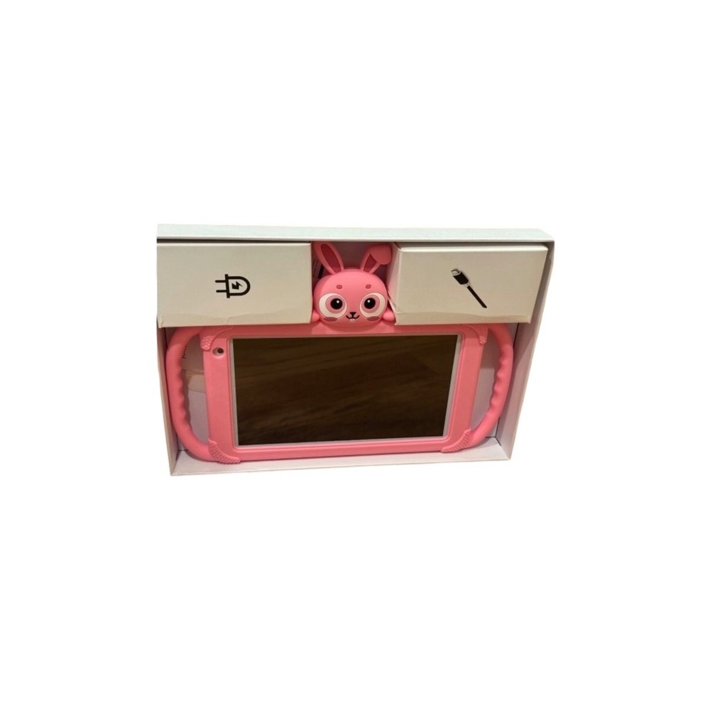 Topelotek KIDS709 7in Kids Tablet Android 9.0 Pink Bunny Case 16GB WiFi New